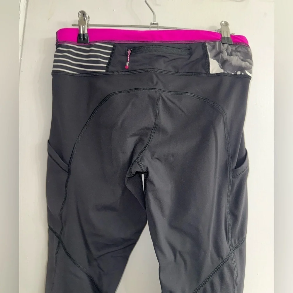 Lululemon Speed Tight *Brushed Interlock Black / Quilt Winter 13-28 size 6